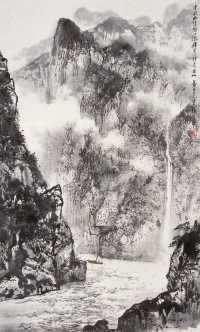 黄纯尧 庚申（1980年）作 巫山烟云 立轴